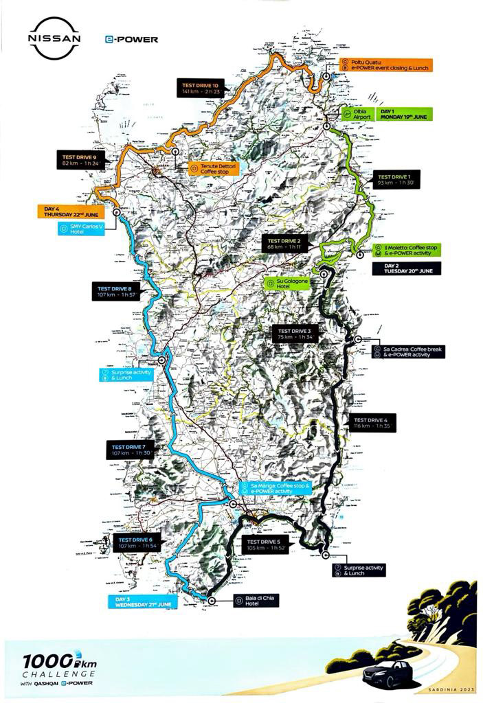 Nissan Qashqai e-Power Black Edition - 1000km Challenge en Sardaigne