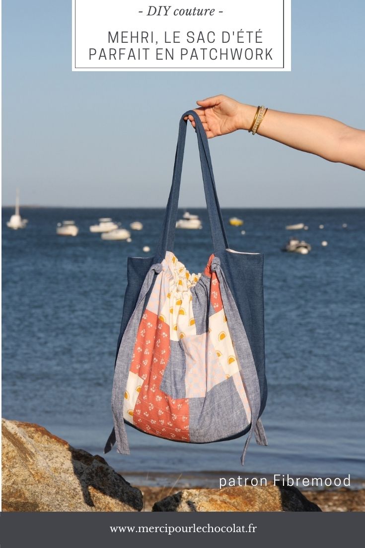 couture - sac été patchwork MEHRI FIBREMOOD - cousu main