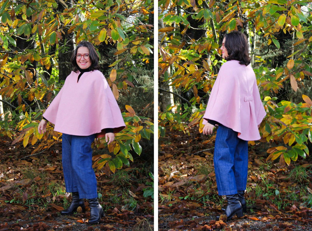 COUTURE - cape poncho CHUT CHARLOTTE en laine - cousu main