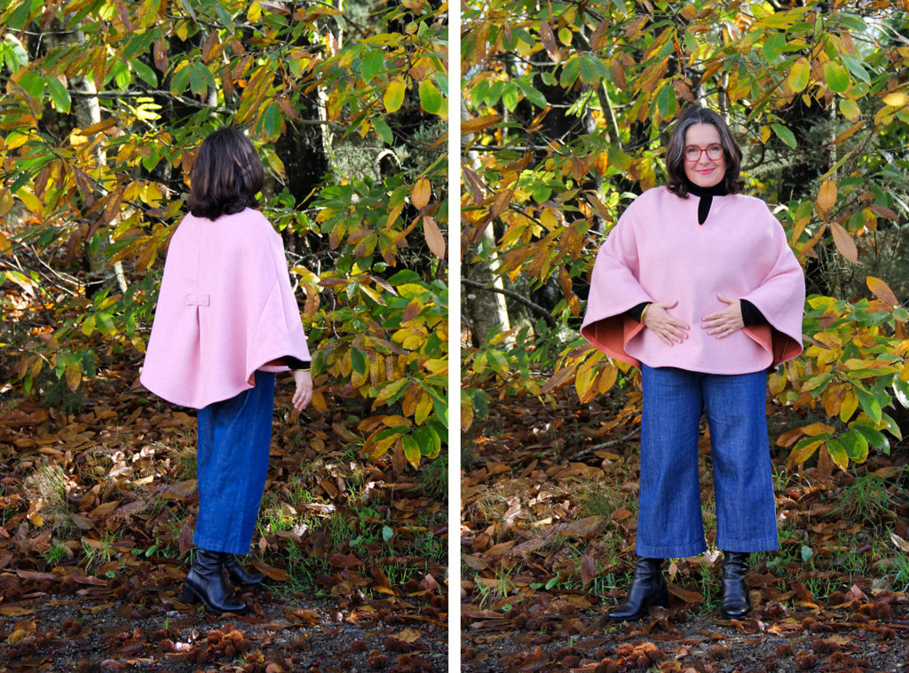 COUTURE - cape poncho CHUT CHARLOTTE en laine - cousu main