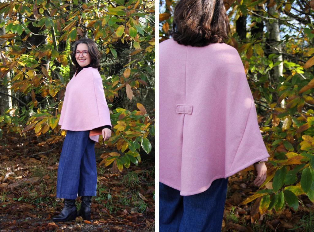 COUTURE - cape poncho CHUT CHARLOTTE en laine - cousu main