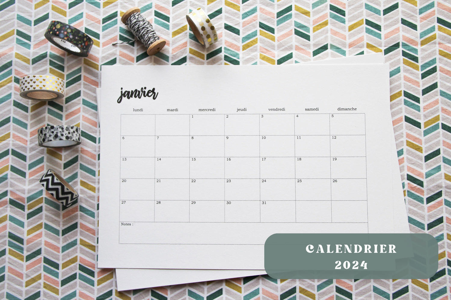 CALENDRIER IMPRIMER GRATUIT visual data 6