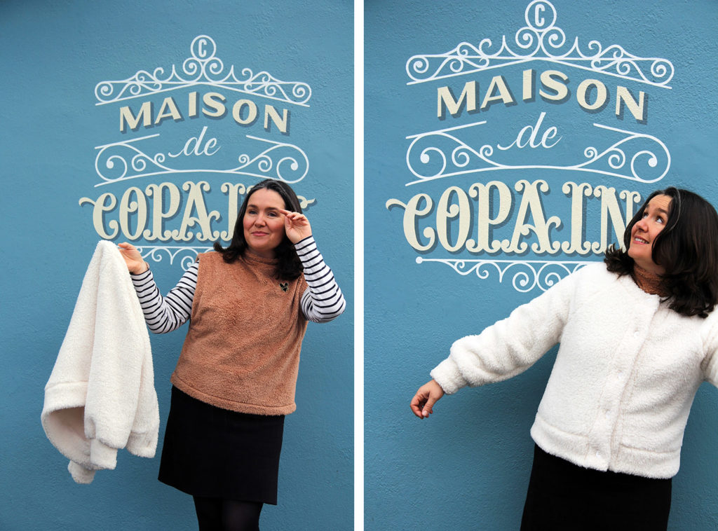 COUTURE - ensemble façon twin-set en moumoute - patrons DONNA & MONA FIBREMOOD - édition 27 spéciale Essentiels 3 - cousu main