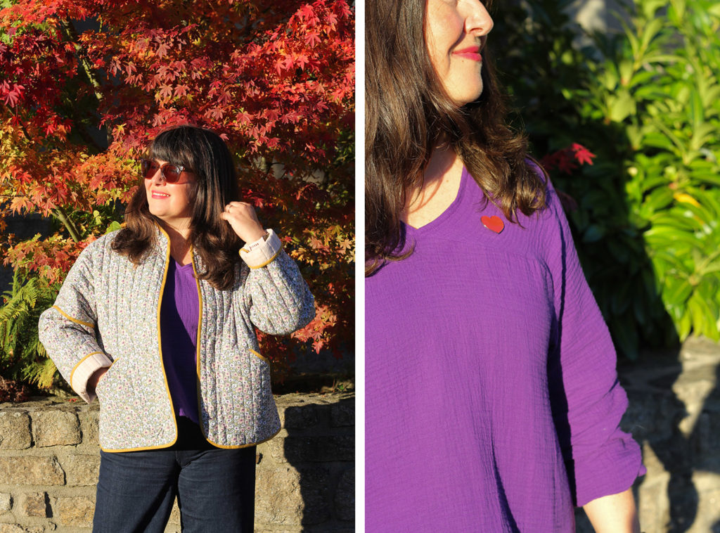 COUTURE FACILE - VESTE MATELASSÉE KIM CHOUETTE KIT + BLOUSE ADÈLE CHOUETTE KIT - cousu main