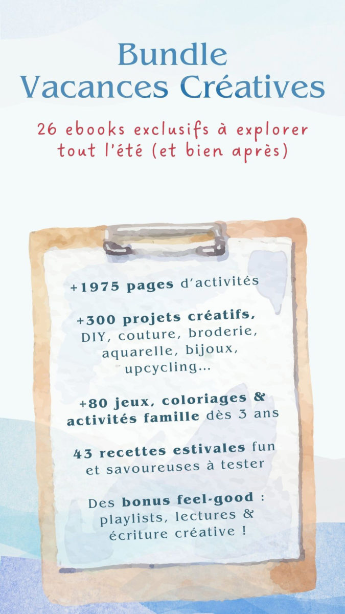 BUNDLE ÉTÉ 2025 - VACANCES CRÉATIVES - 26 ebooks créatifs à petit prix